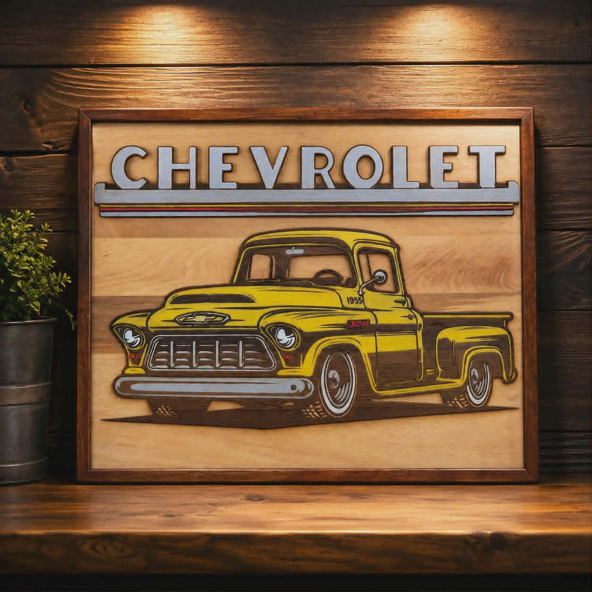 Chevrolet pickup jaune