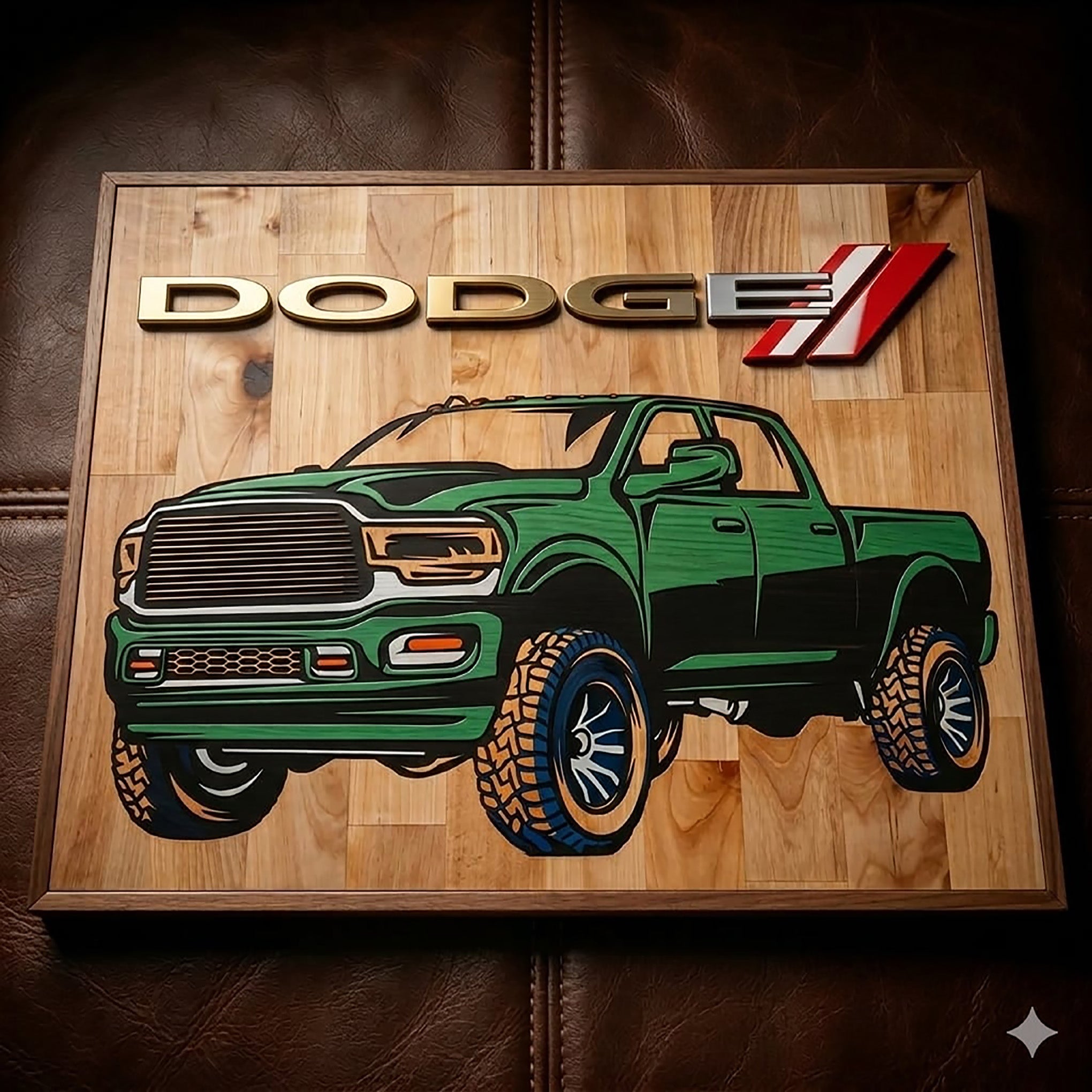 pick-up Dodge avec logo en relief